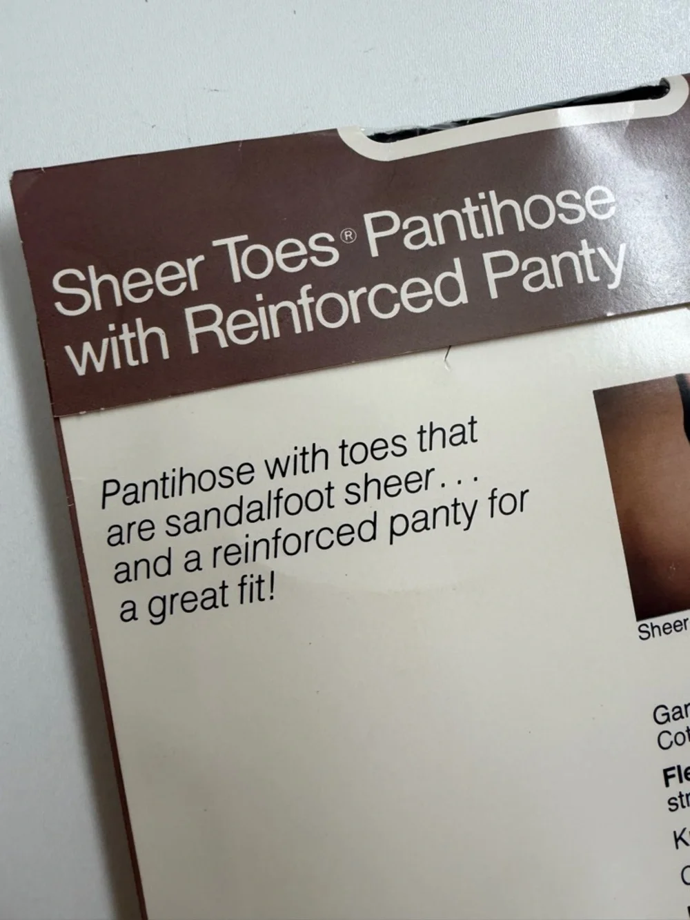 Vintage JCPenney Reinforced Pantyhose Sheer Toes Flexxtra Off Black Long Tall